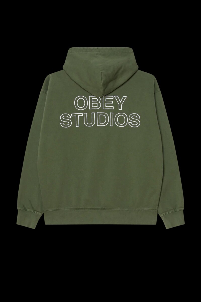OBEY STUDIOS FADED HOOD Verde