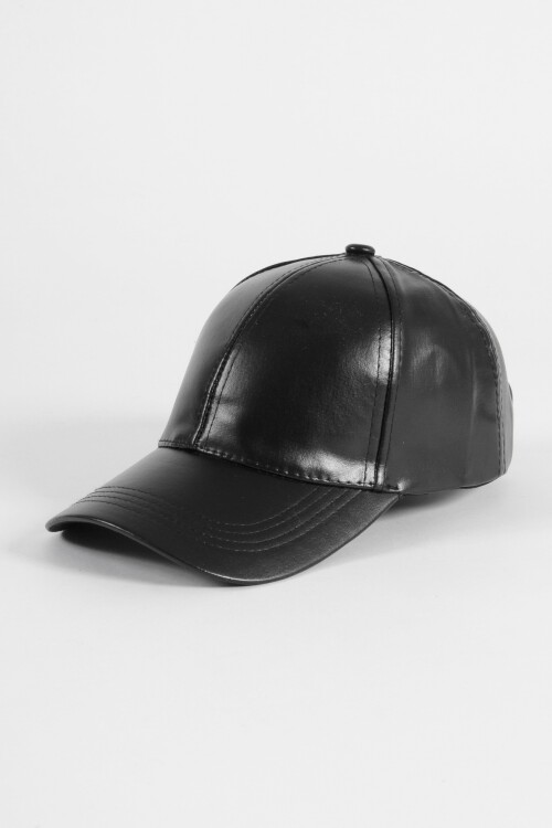 Cap cuero vegano negro