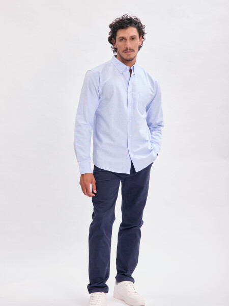 Camisa manga larga Celeste Claro