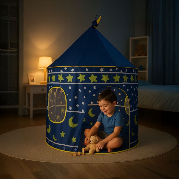Carpa Infantil IMBACK IBK-CAR002 | Castillo Princesa o Espacial, 135 x 105 cm, Plegable y Resistente Azul Carpa Infantil IMBACK IBK-CAR002 | Castillo Princesa o Espacial, 135 x 105 cm, Plegable y Resistente Azul