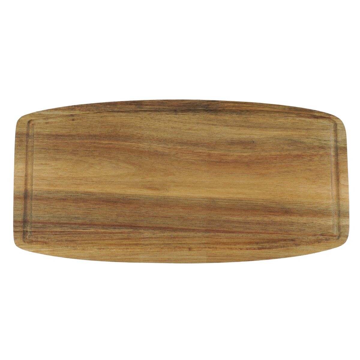 Tabla para picar de madera semi oval 