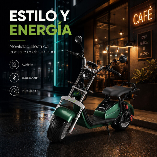 Moto Eléctrica GoGreen Adventure 2000W 20Ah R12 55km/h Verde