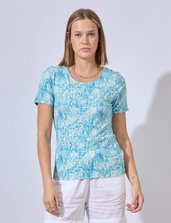 Remera Print CELESTE/MULTI