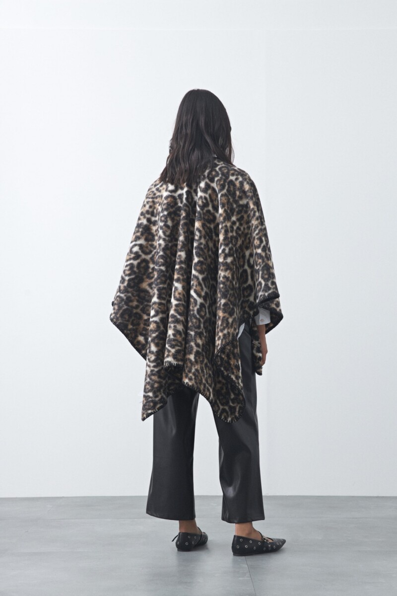 PONCHO DOLMADES Animal Print