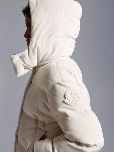 Moncler -Campera con capucha desmontable, Daos Marfil