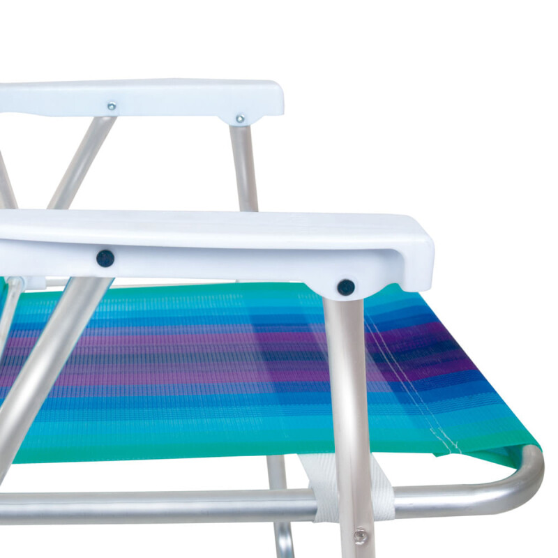 Silla Alta Aluminio Clásica A Rayas VIOLETA