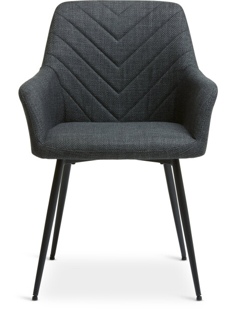 Silla de comedor PURHUS tela negro/negro Silla de comedor PURHUS tela negro/negro