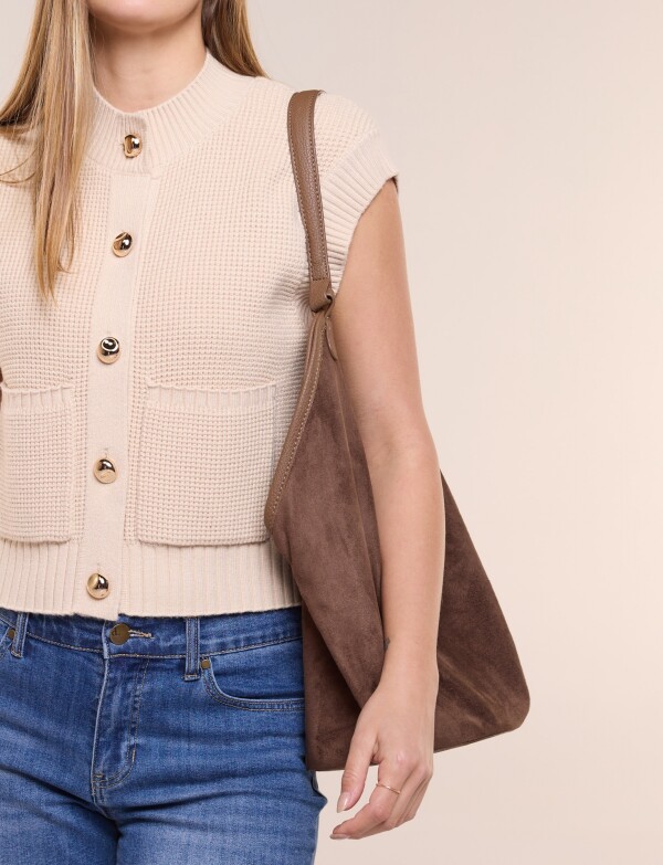 Cartera Hobo Suede TOSTADO