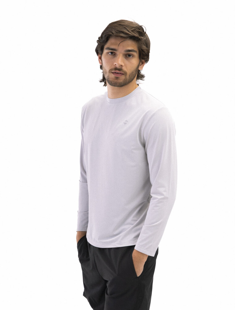 Remera M/L UV UPF Scandinavian Gris Claro
