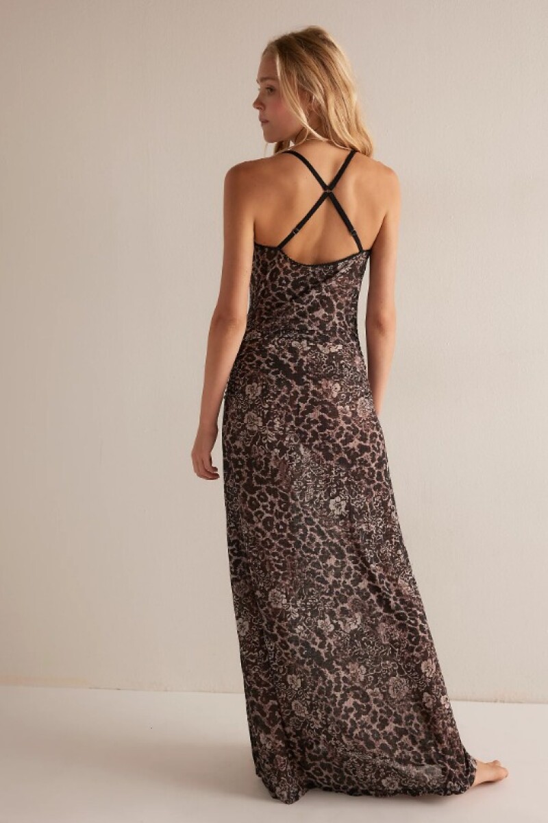 CONCRETE JUNGLE MAXI SLIP Negro