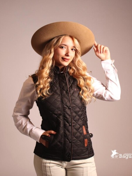 Chaleco Capitoneado Dama Negro