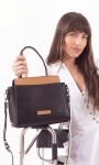 CARTERA LOS ANGELES NEGRO SUELA Y CRUDO