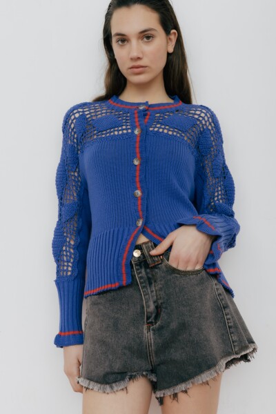 CARDIGAN CUTE COTTON Azul