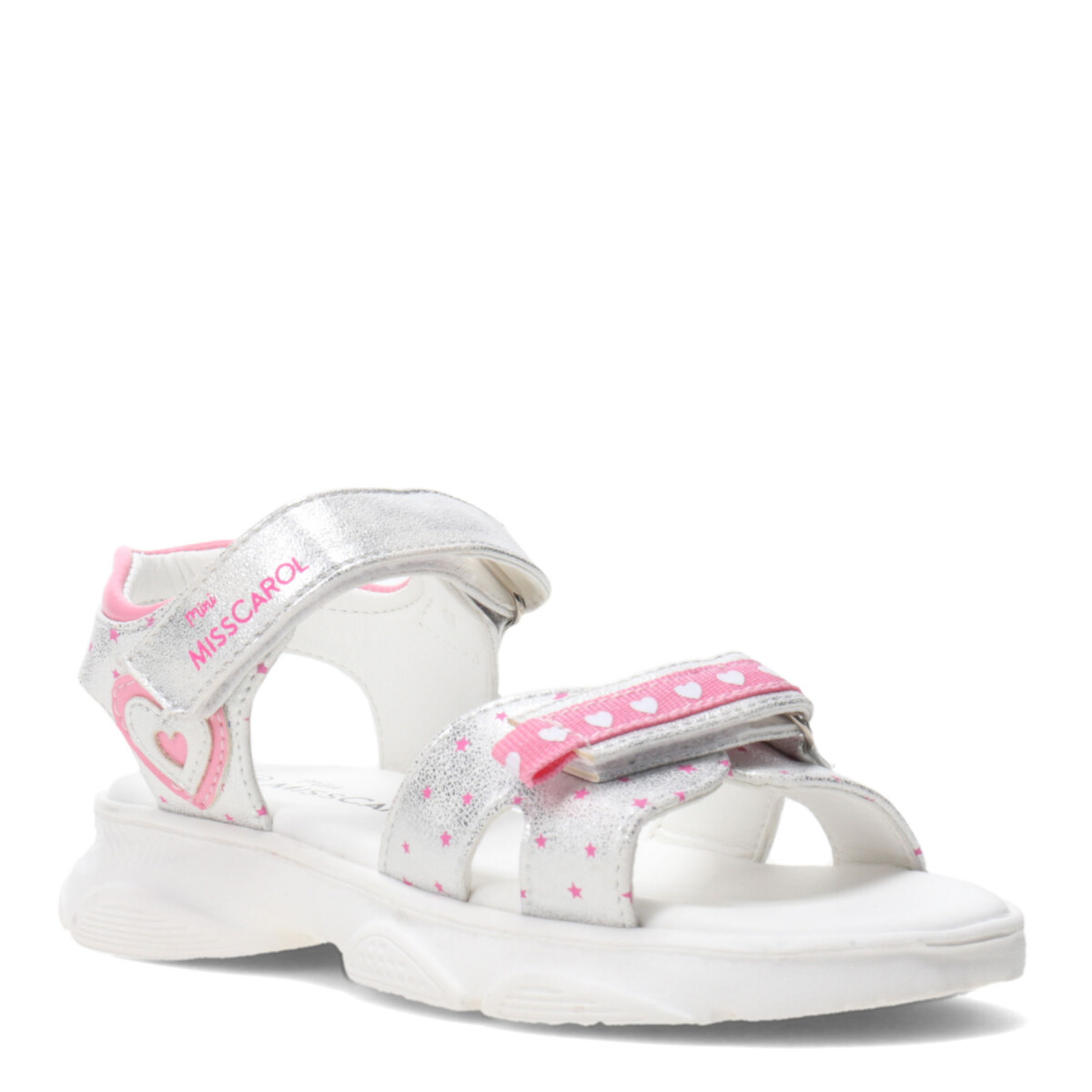Sandalia VERAK con tobillera MINI MissCarol - Silver/Pink 