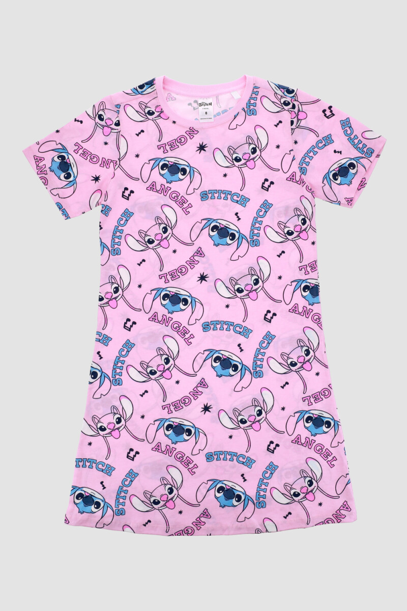 CAMISON STITCH PINK&BLUE - ROSADO 