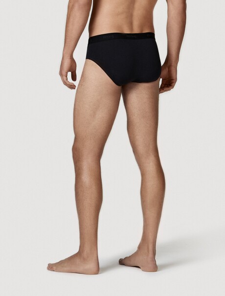 KIT DE 2 CALZONCILLOS SLIP CON ELASTANO NEGRO