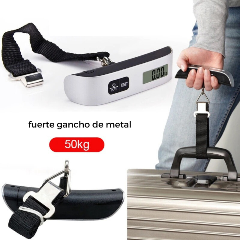 Balanza Digital De Viaje Para Valijas Equipaje Maleta 50kg Balanza Digital De Viaje Para Valijas Equipaje Maleta 50kg