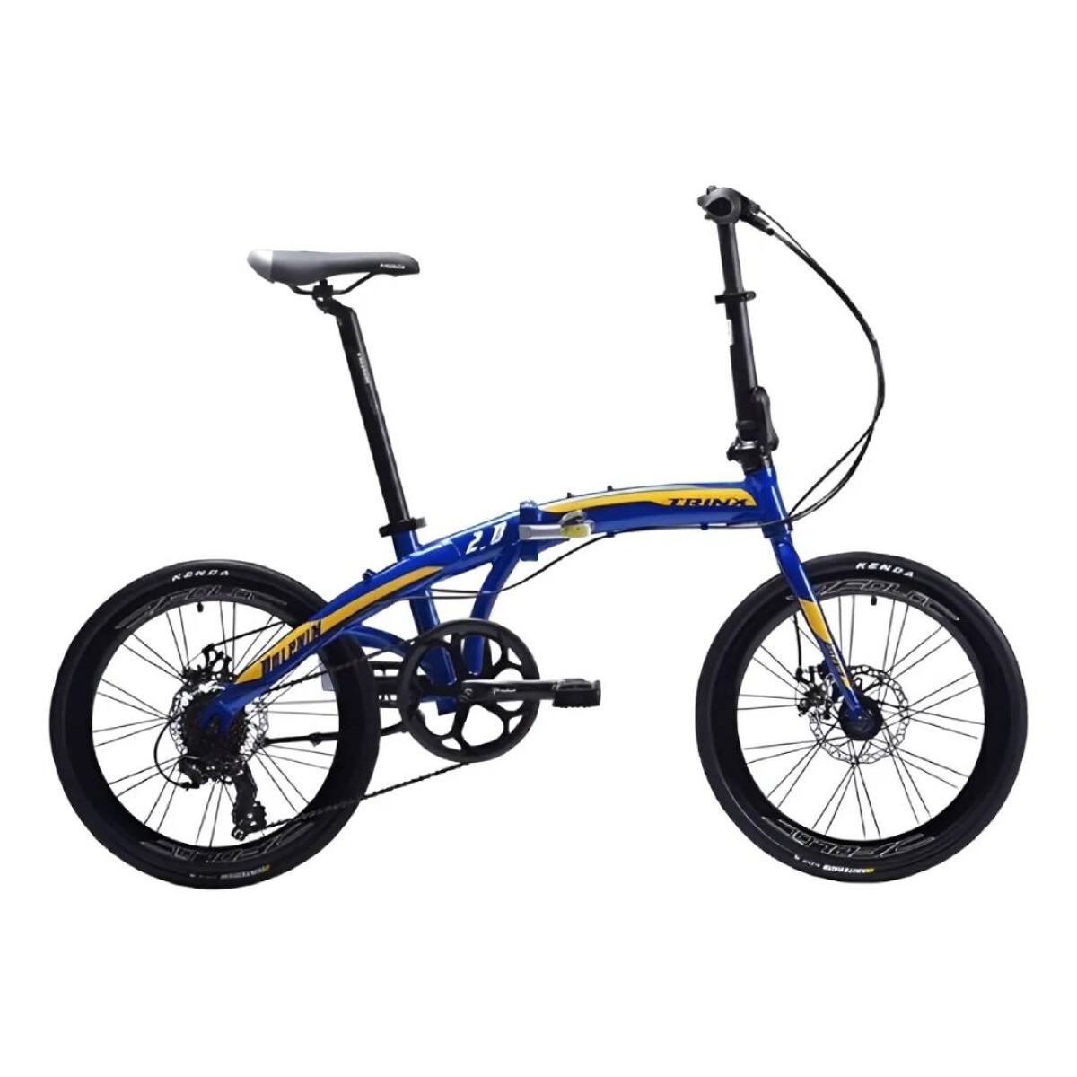 Bicicleta Trinx plegable Dolphin2.0 Rodado 20 - Azul/blanco/anaranjado 