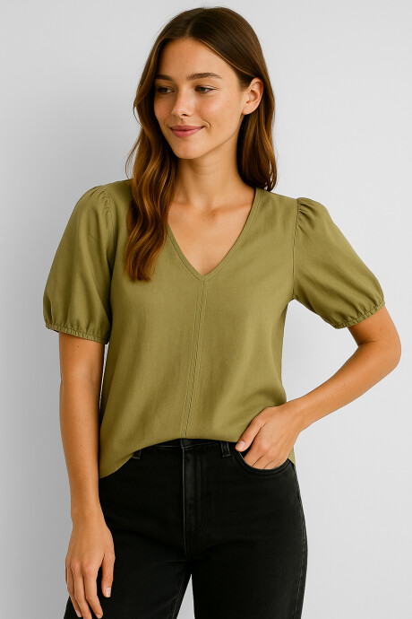 Blusa Zaphra Verde Oliva
