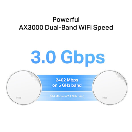 Tp-link - Access Point Deco X50 Poe Pack X3 - Wifi Doble Banda AX3000. 2,4GHZ 574MBPS / 5GHZ 2402MBP 001