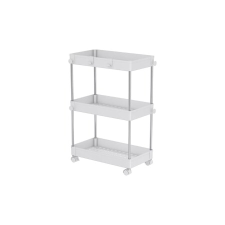 CARRITO ORGANIZADOR 3 ESTANTES 40X22X60CM BLANCO