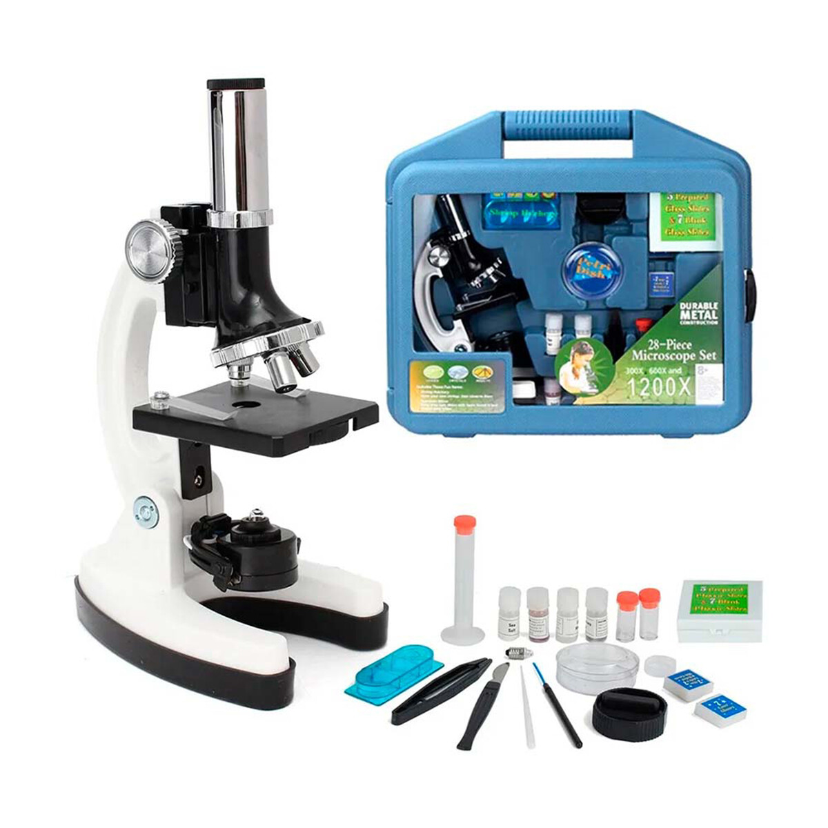 Set Microscopio + Kit De Accesorios 1200x - 001 