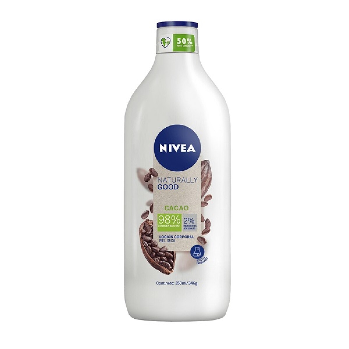 Crema Nivea Corporal Naturally Good Cacao 350 Ml. 