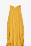 Vestido Largo Balón Mostaza