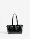 City Cartera Formato City Con Entramado - Negro