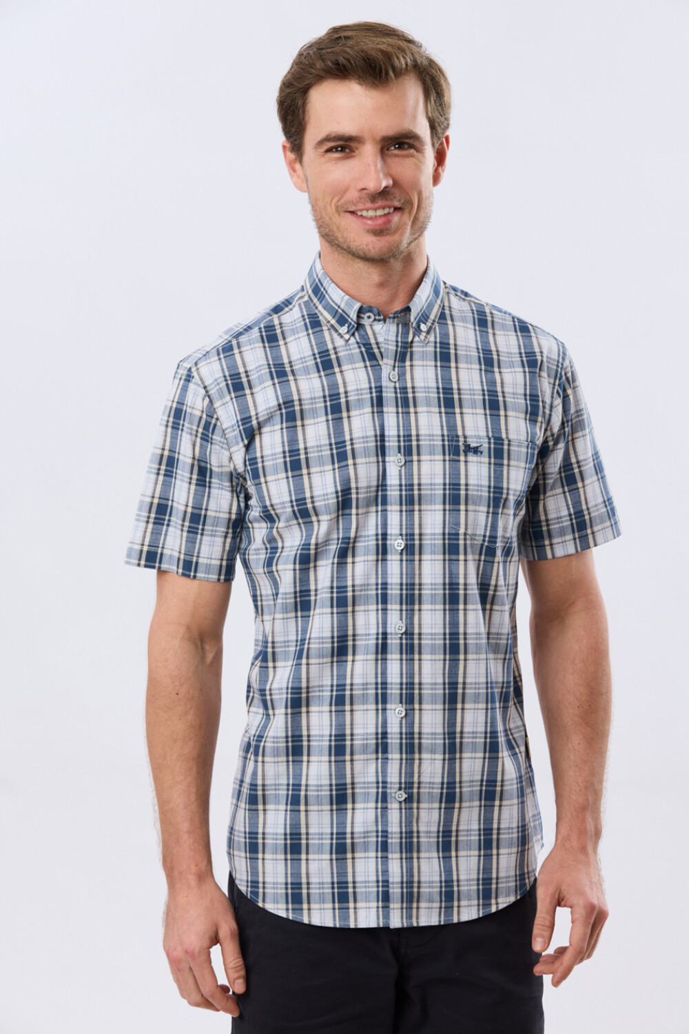 CAMISA CUADROS Marron