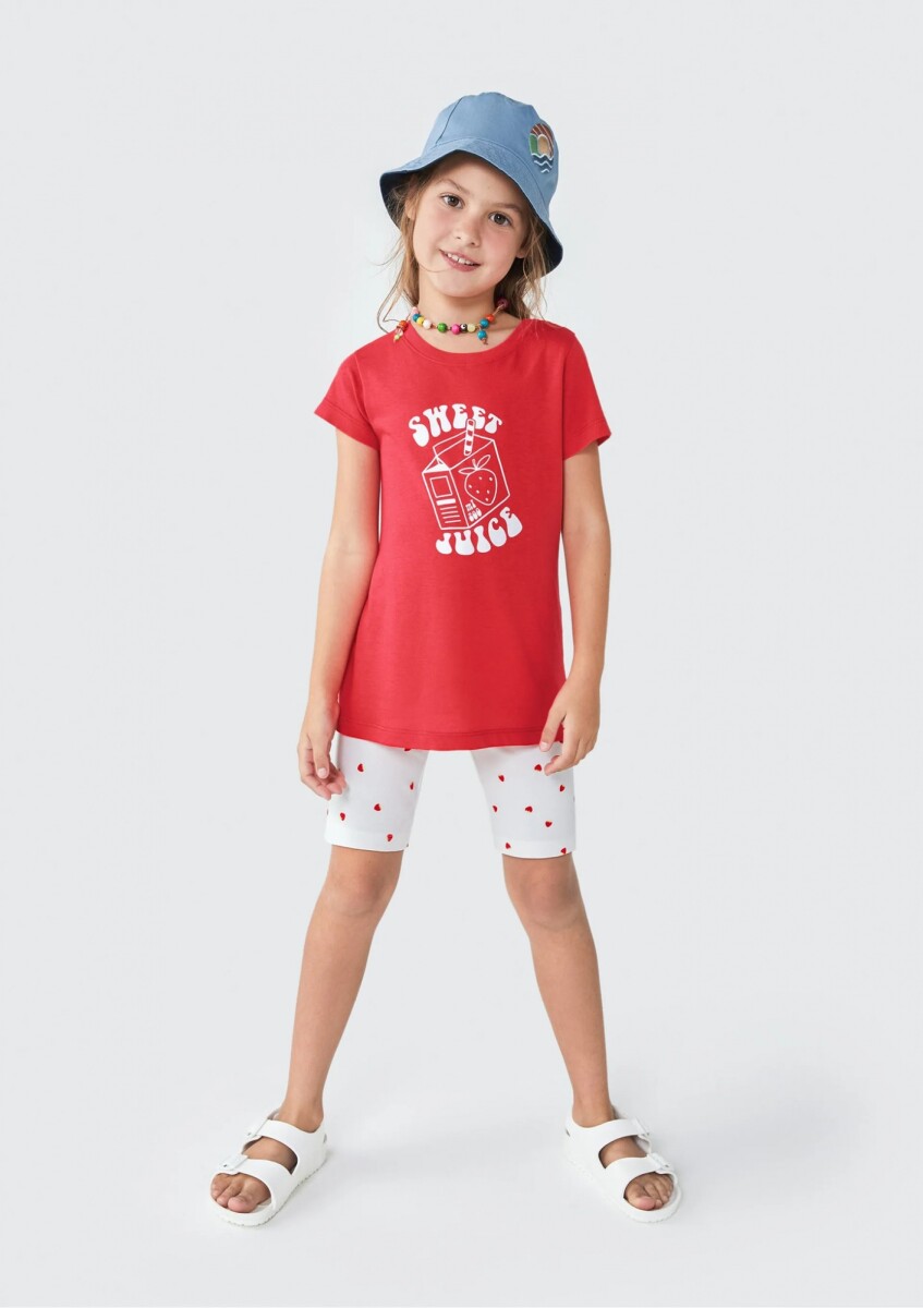 CONJUNTO INFANTIL CON ESTAMPA - ROJO 