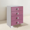 Cómoda Cajonera 4 Cajones Mueble Infantil Flex Rosa/celeste Cómoda Cajonera 4 Cajones Mueble Infantil Flex Rosa/celeste