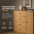 Cómoda ComboHome Cajonera 4 Cajones 1 Puerta 100Cm Nórdica Marrón 1