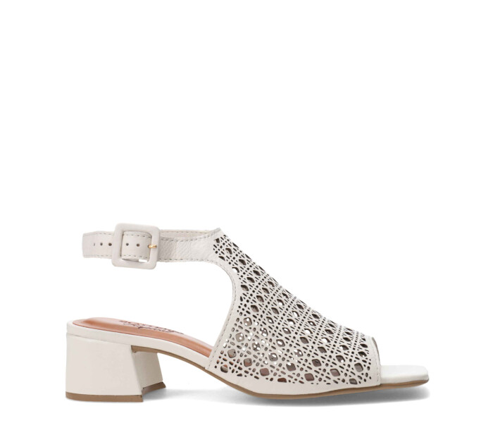 Sandalia calada con pulsera Offwhite