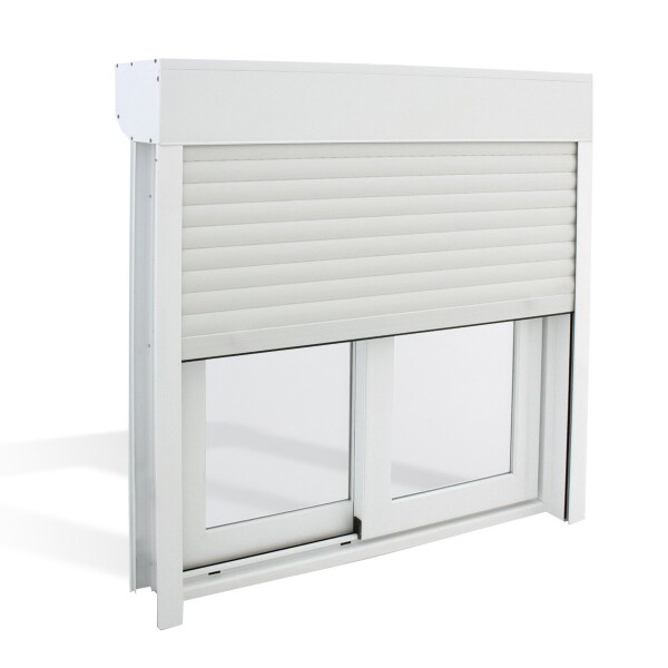 Ventana de PVC Blanco 120 X 100 Con Persiana Corrediza Ventana de PVC Blanco 120 X 100 Con Persiana Corrediza