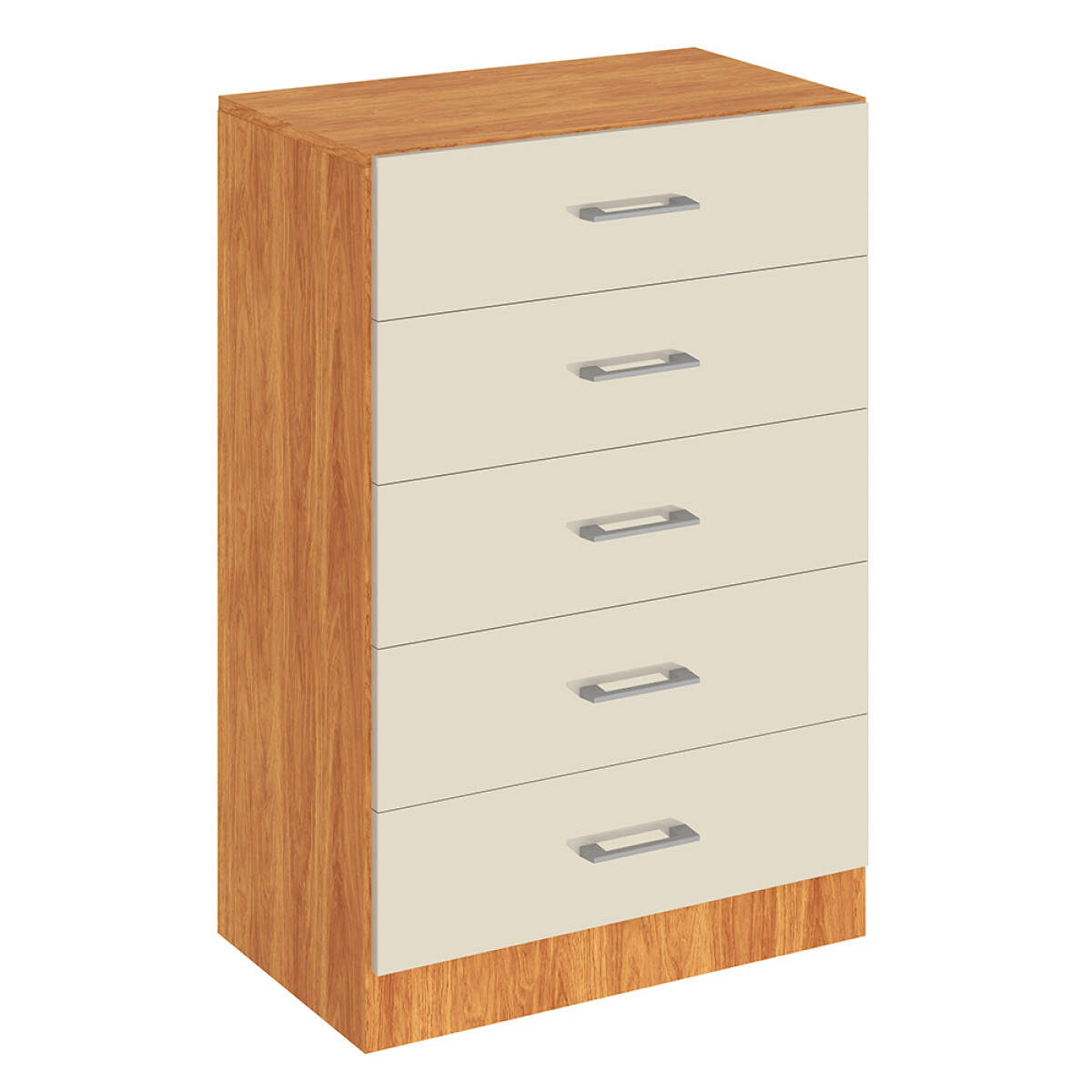 CÓMODA CAJONERA GUARDARROPA 5 CAJONES - COLOR MADERA BEIGE 