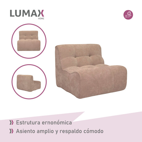 Sillón Sofá Lumax Modelo Tuuvi en caja Compactado Beige