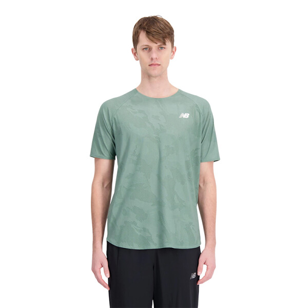 Remera New Balance Q Speed Jacquard Verde