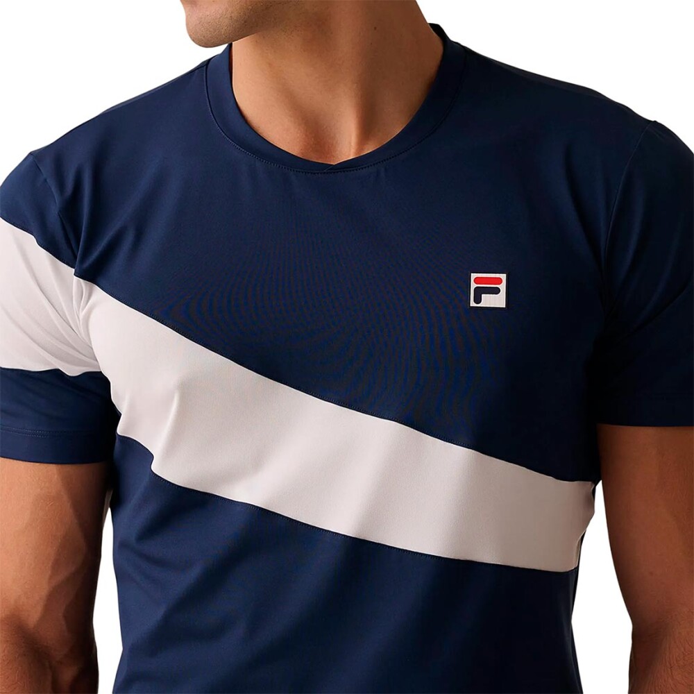 Fila Remera manga corta Flag Hombre - Marino/Blanco Marino-Blanco