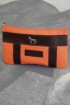 Sobre Cartuchera Mustang Chocolate / Naranja