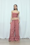 Pantalón rayado volado PREVENTA rosa