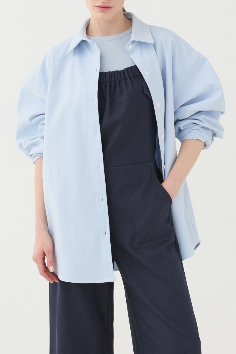 CAMISA OVERSIZE Celeste