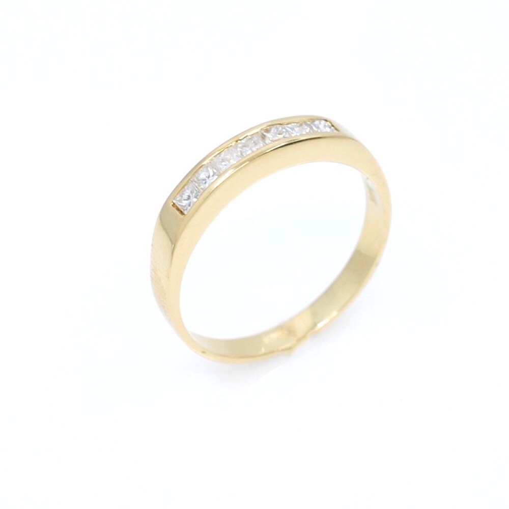Anillo en oro 18k amarillo y brillantes Anillo en oro 18k amarillo y brillantes
