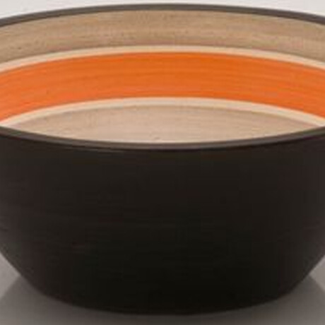 Bacha artesanal cónica de fango con decorado rojo 35 diá x 13 000