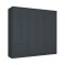 Ropero Americana PLUS 6 puertas 4 cajones - 100% MDF Gris