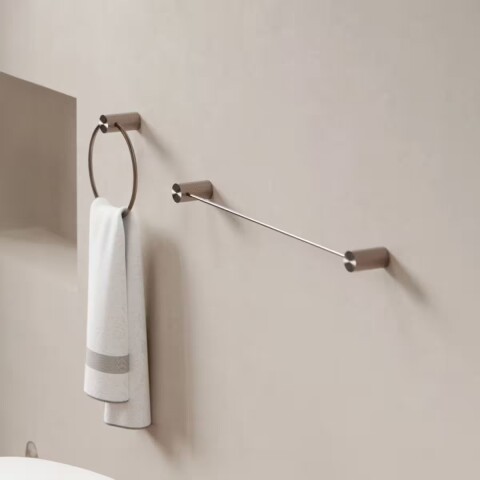Toallero recto 60 cm SIGNATURE bronce cepillado Toallero Recto 60 Cm Signature Bronce Cepillado