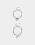 Pulseras Flexibles Sets Moonstone Set De 2 Pulseras Para Compartir Moonstone - Plateado