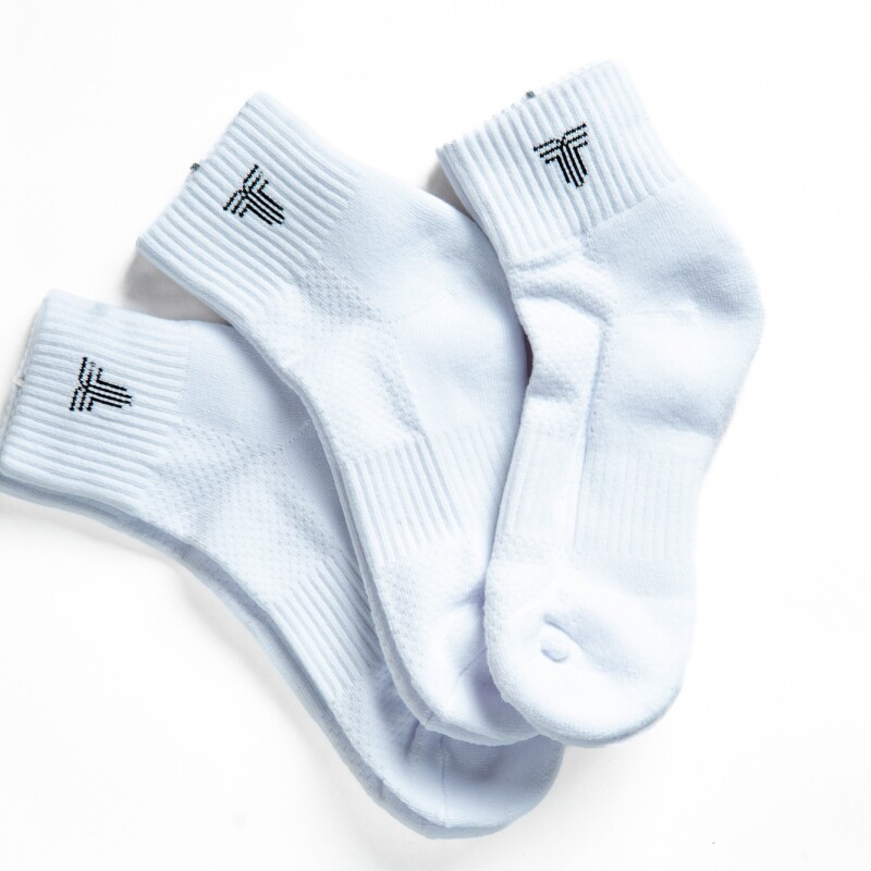Medias Tripack Medio Unisex Blanco