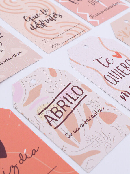 ETIQUETAS PARA OBSEQUIOS SET x 10 ESTAMPADO 1
