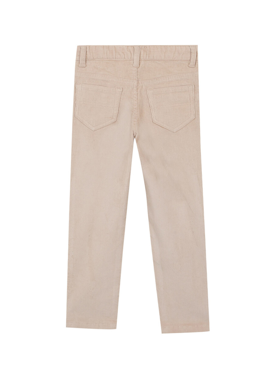 Pantalon 5 Bolsillos De Pana Piedra